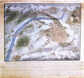 The present church of the Holy Cross was built on the site of the old church. Greeks and Philhellenes and another to the Plantza